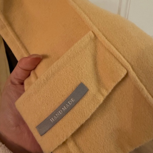 Teenie Weenie Yellow Wool Handmade Trench Coat - Picture 9 of 11